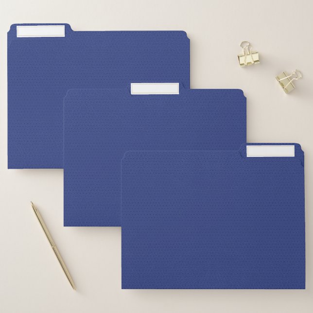Simple Blue Faux Leather File Folder (Set)