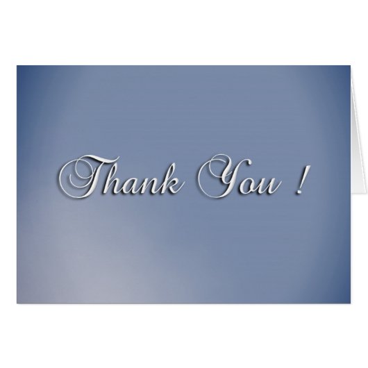 Simple Blue Fog Thank You Card Blank Inside (Front Horizontal)