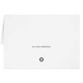 Simple Blue Fog Thank You Card Blank Inside (Back Horizontal)