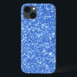 Simple Blue Glitter Texture Print iPhone 13 Case<br><div class="desc">Simple modern bright blue glitter texture print.</div>