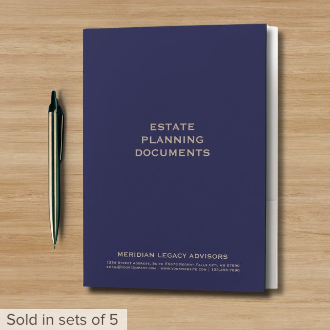 Simple Blue Gold Estate Planning Folder (Creator Uploaded)