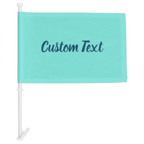 Simple Blue Green  Dark Blue Script Text Template Car Flag