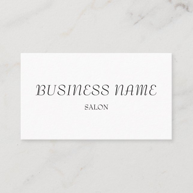 simple blue green watercolor script modern busines business card (Front)
