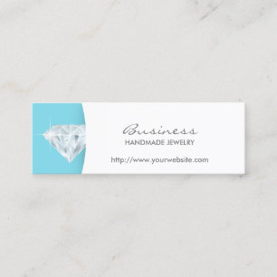 Simple Blue Handmade Jewelry Business Card