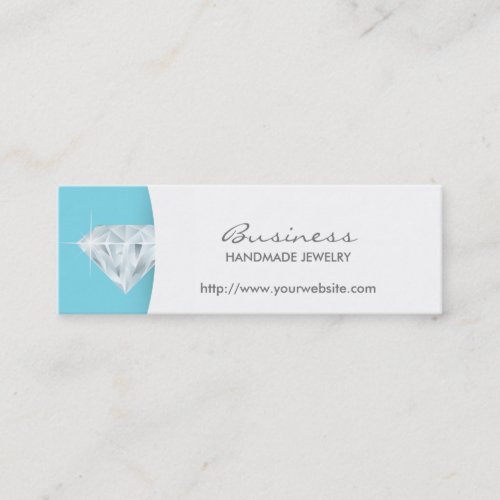 Simple Blue Handmade Jewelry Business Card