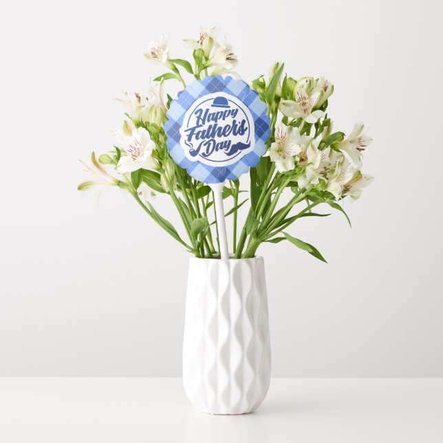 Simple Blue Happy Father's Day | Balloon (Vase)