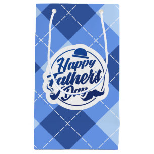 Simple Blue Happy Father's Day Gift Bag