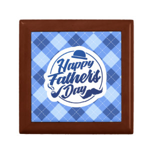 Simple Blue Happy Father's Day   Gift Box