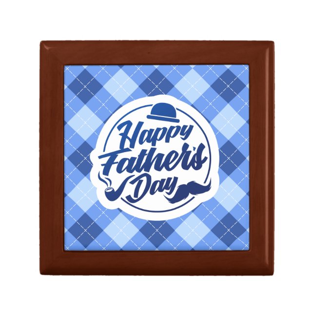 Simple Blue Happy Father's Day | Gift Box (Front)