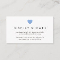 Simple Blue Heart Boy Display Shower Baby Shower