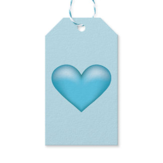 Simple Blue Heart Illustration Gift Tags