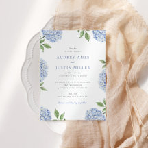 Simple Blue Hydrangea Flower Wedding
