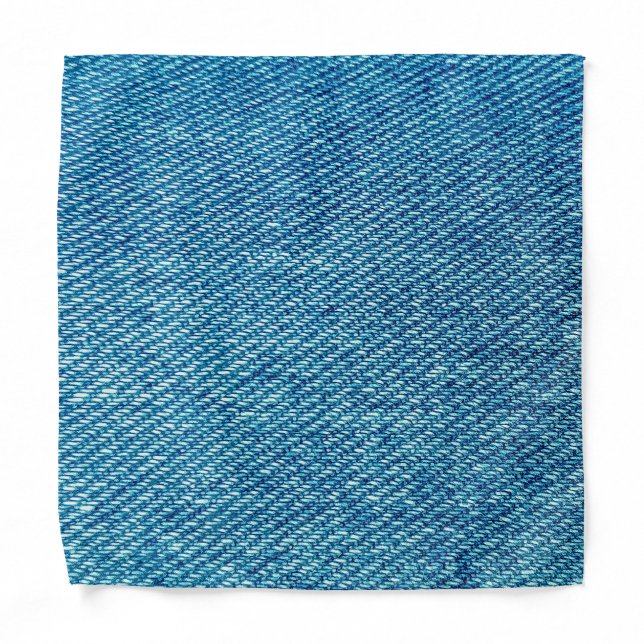 Simple Blue Jeans Denim Textile Texture | Bandana (Front)