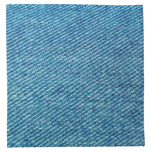 Simple Blue Jeans Denim Textile Texture | Cloth Napkin (Front)