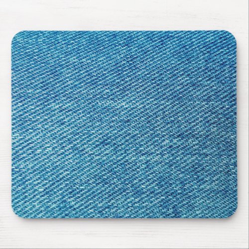 Simple Blue Jeans Denim Textile Texture  Mouse Pad
