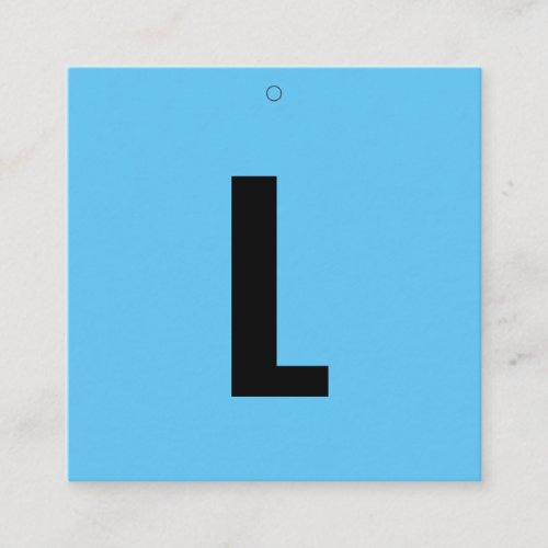 Simple Blue L Clothing Size  Square Display Tag