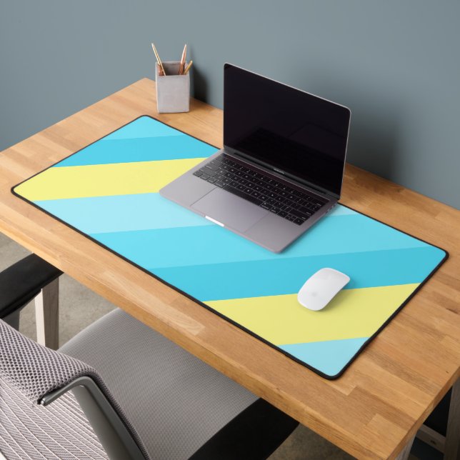 Simple Blue Lines Desk Pad for Workspace (Office 2)