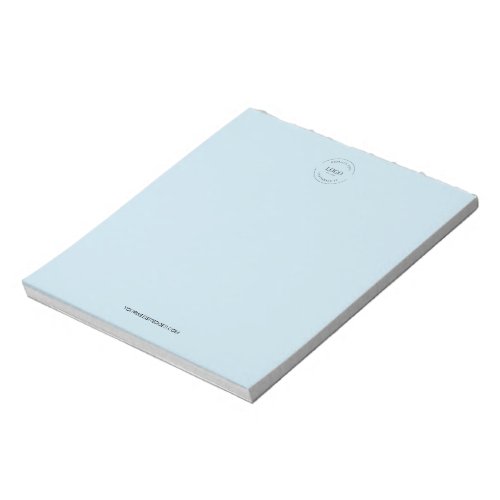 Simple blue Logo and website Promo Business Notepad