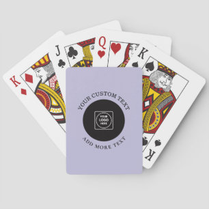 Simple Blue Logo Text Branding Design Poker Cards
