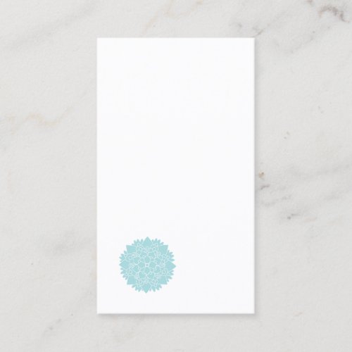 Simple Blue Lotus Flower Business Card