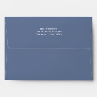 Simple Blue Minimalist Navy Blue Basic Envelope | Zazzle