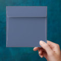 Simple Blue Minimalist Navy Blue Basic Square Envelope | Zazzle