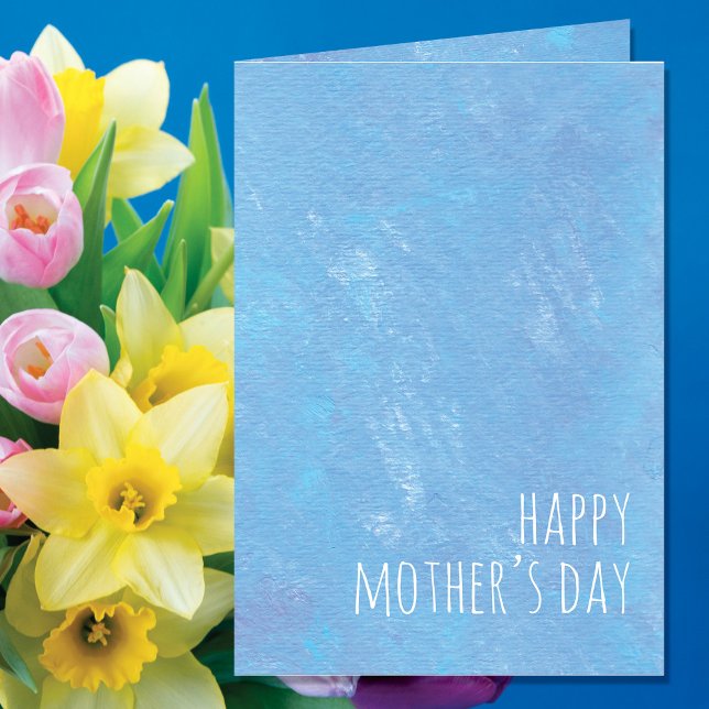 Simple Blue Mother's Day Modern Card (Creator Uploaded)