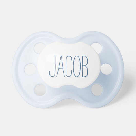 SIMPLE BLUE NAME BOY PACIFIER (Front)
