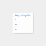 Simple Blue On White Gratitude Post-it Notes