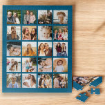 Simple Blue Photo Collage 20 Picture Instagram Jigsaw Puzzle<br><div class="desc">Capture your cherished memories with this Simple Photo Collage Picture Personalized Jigsaw Puzzle. Featuring space for your favorite photos, this puzzle creates a stunning visual display of your special moments. Personalize it with your own images to make a unique gift for friends, family, or even yourself. Perfect for birthdays, anniversaries,...</div>