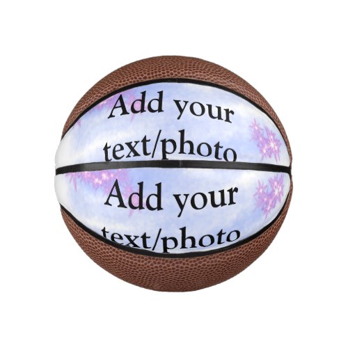 Simple blue pink watercolor add your text name  th mini basketball