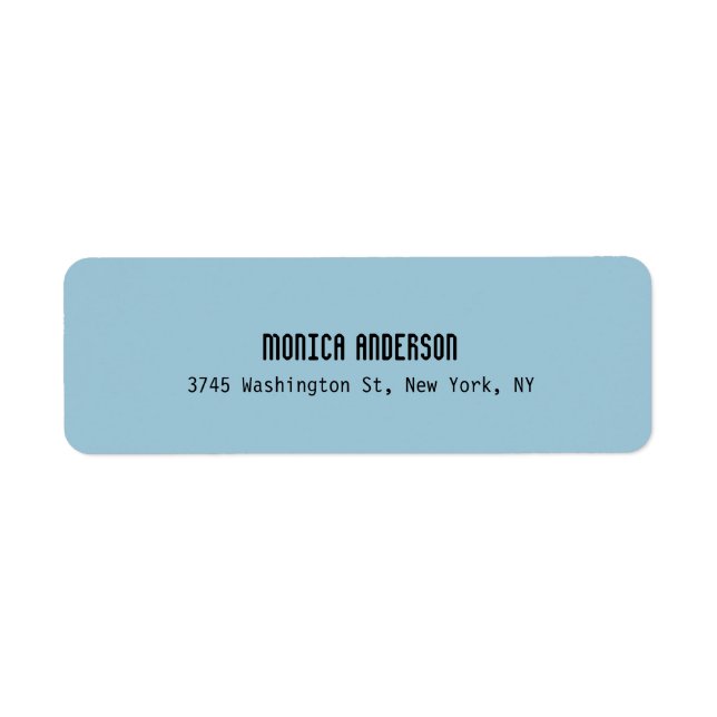 Simple Blue Professional Contemporary Label (Front)