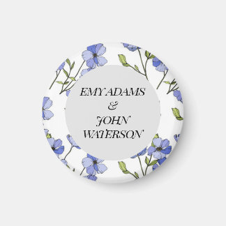 simple blue & purple florid magnet