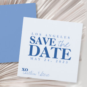 Simple Blue something blue Save The Date
