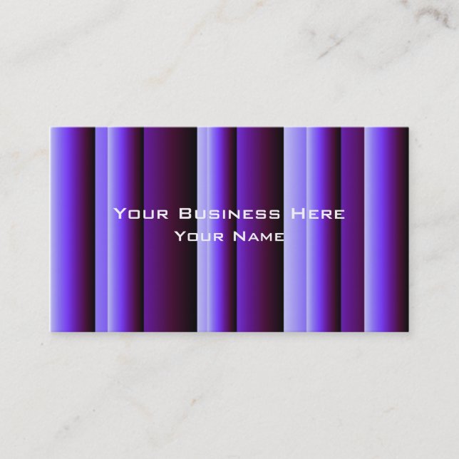Simple blue stripes customizable business cards (Front)