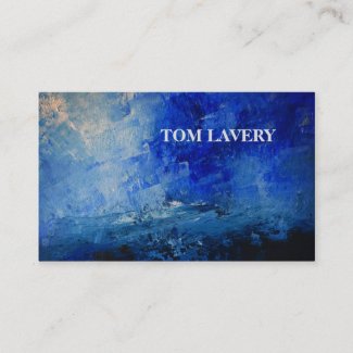 Simple,  Blue, Stylish Artistic  Busines Card