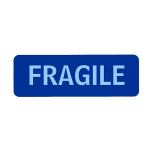 Simple blue theme fragile stickers