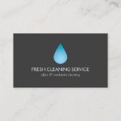 Simple Blue Water Drop Cleaning, Pressure Washing Business Card (Front)