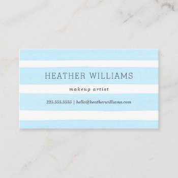 Simple Blue Watercolor Business Card by fancypaperie at Zazzle