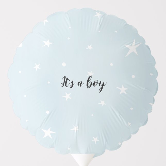 Simple Blue Watercolor It's a Boy Balloon (Front)