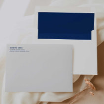 Simple Blue Wedding Invitation Envelope