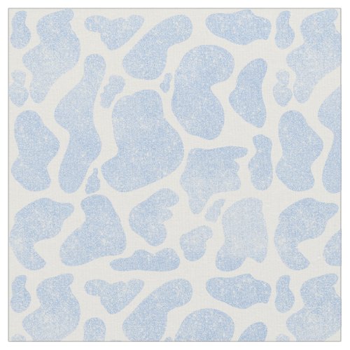 Simple Blue White Large Cow Spots Animal Pattern Fabric
