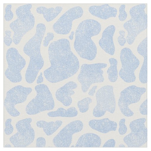 Simple Blue White Large Cow Spots Animal Pattern Fabric