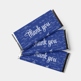 Simple Blue White Mathematics Thank You Hershey Bar Favors