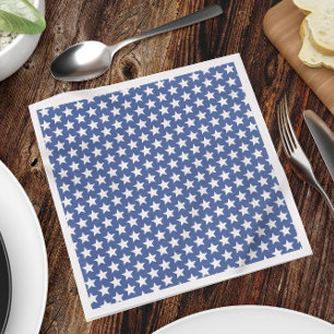 Simple Blue White Stars Patriotic Minimalist Napkins