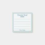 Simple Blue Your Name And Hearts Thank You Post-it Notes