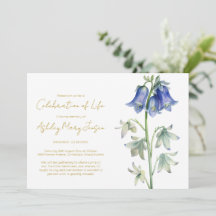Simple Bluebell Celebration of Life Funeral