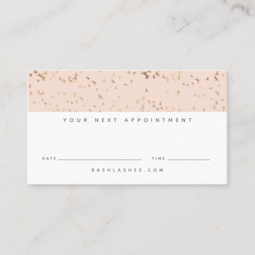 Simple Blush Pink and Gold Professional Peach Appointment Card