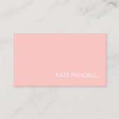 Simple  Blush Pink Beauty Salon Professional Business Card (Front)