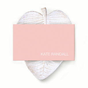 Simple Blush Pink Beauty Salon Professional Business Card